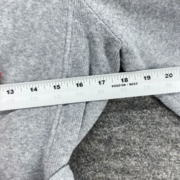 Loft Cardigan Women S Small Gray Knit Collared Open Front Belted Long Sleeve - Picture 6 of 9